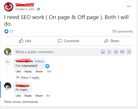 facebook seo cost