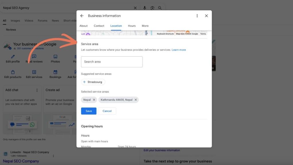 Address And Service Area Settings IN Google Business Profile